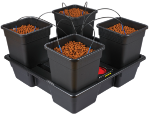 WILMA LARGE 18L, KOMPLETNY SYSTEM HYDROPONICZNY, 4xDONICA 18L, 75x75xh20cm / 50L