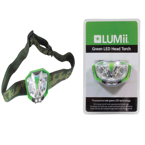 Lampa czołowa LUMII Green LED - kontrola roślin w nocy