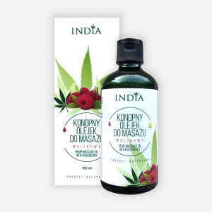 Malinowy Olejek Konopny do Masażu - India