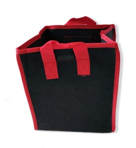 HEMPOT 15L - ODDYCHAJĄCA, KWADRATOWA DONICZKA MATERIAŁOWA 23x23xh28cm, Z UCHWYTAMI, odpowiednik Smart Pot, Growbag