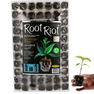 ROOT RIOT, TACA DO WYSIEWU + NASĄCZONE KOSTKI 77szt. - GROWTH TECHNOLOGY wym. 33x53cm